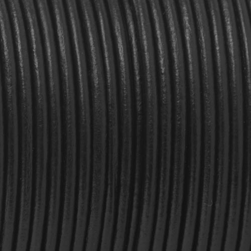 5 mm Noir Noir Cuir Cordon en cuir tressé 3 mètres Longueur au choix 