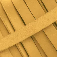 Lanière en cuir graissé Jaune Ocre de 10 mm (cuir Pull-Up) par mètre Lanière en cuir graissé Jaune Ocre de 10 mm (cuir Pull-Up) par mètre